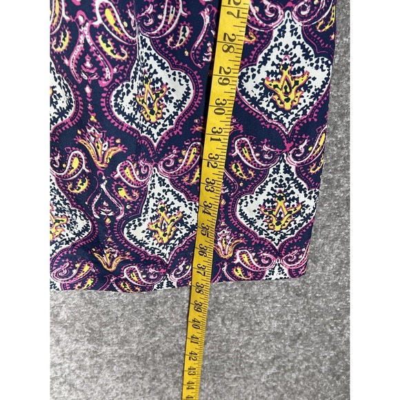 J Crew Sweetheart Neck Paisley Medallion Sleeveless Dress Womens Size 12 Pockets - Picture 8 of 9